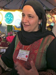 Rangina Hadimi, founder of Kandahar Treasures, at Folk Art Market.